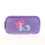 Kaukko Kids Love Aynalı Simli Mermaid L8097 3 Gözlü Kalem Çantası