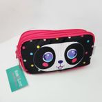 Kaukko Kids Love Cute Face Panda 3 Gözlü Kalem Çantası