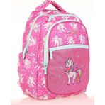 Kaukko Kids Simli Nakışlı Unicorn Pembe Kız Çocuk Okul Sırt Çantası - Koyu Pembe