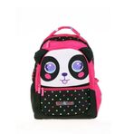 Kaukko L5120 Siyah Pembe Kids Love Cute Face Panda Anaokulu Sırt Çantası