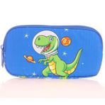 Kaukko L8173 Toys Dinosaur Mavi Kids 3 Bölmeli Kalem Çantası