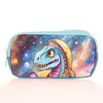 Kaukko L8184 Layer Dinosaur Mavi Kids 3 Bölmeli Kalem Çantası