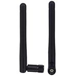 Kaunosta 6dbi WiFi yönlendirici 5.8G Omni - Kablosuz ağ yönlendirici, PCI/PCIe kartı, USB adaptörü, IP kamera için SMA erkek ile yönlü yüksek kazançlı anten (2 paket)