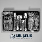 Kaveh 30 Parça 6 Kişilik 18/10 Çatal Kaşık Seti Alvina Model 304 Paslanmaz Çelik
