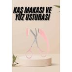 Kavisli Kaş Kirpik Düzeltici Bıyık Alma Taraklı Kaş Makası Yüz Bakım Seti Makas Nemere
