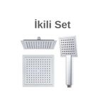 KAVİTİCARET Dubai Tepe Duş Başlığı (Tepe Başlık ve El Duşu) (İkili Set)