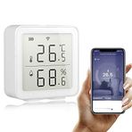 Kavolet Akıllı Wifi Sıcaklık Higrometre, Tuya WIFI Akıllı Ev Kablosuz Sıcaklık Sensörü Ev Otomasyon Sahne Sistemi Bebek Odası Garaj Şarap Mahzeni Sunucuları için Alexa ile Uyumlu