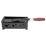 Kavolet Taşınabilir Yapışmaz Peynir Raclette Rotaster Fırın Tepsisi Soba Ahşap Saplı Izgara Aracı Açık Kamp Partisi Için