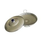 Kavurma Sacı. Kapaklı Saç Kavurma Tavası. Paslanmaz Krom 40 Cm