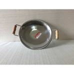 Kavurma Sacı - No:1 27 CM En Küçük Boy- Krom Çelik - Ahşap Kulplu