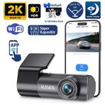Kawa D5 32 GB GeN2 2K 1296P WiFi 145 Derece Geniş Açı Lens Gece Görüşlü Hafıza Kartlı Akıllı Araç Kamerası