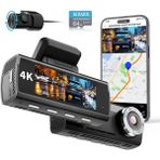 Kawa D8 4K 1080P Sony Starvis Sensörlü 2 Kameralı Ön Arka Türkçe Wi-Fi Gps'li Araç Kamerası