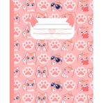 Kawaii Cat-Themed Notebook: Lined Pages with a Pink Cat in Every Corner – Cute & Functional