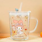 Kawaii My Melody Pipetli Kulplu Cam Bardak