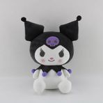 Kawaii Sanrio Kuromi Karikatür Peluş Oyuncak Mor - Siyah