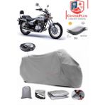 Kawasaki El 125 Branda Gri Arka Çanta Uyumlu(Topcase) Motosiket Brandası Motor Örtüsü Çadır Su Geçirmez Motosiklet Kılıfı Motor Brandası,lastikli,taşıma Torbalı