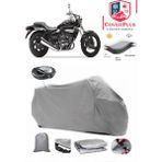 Kawasaki El 250 Branda Gri Arka Çanta Uyumlu(Topcase) Motosiket Brandası Motor Örtüsü Çadır Su Geçirmez Motosiklet Kılıfı Motor Brandası,lastikli,taşıma Torbalı