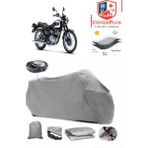 Kawasaki Meguro S1 Branda Gri Arka Çanta Uyumlu(Topcase) Motosiket Brandası Motor Örtüsü Çadır Su Geçirmez Motosiklet Kılıfı Motor Brandası,lastikli,taşıma Torbalı