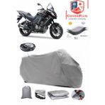 Kawasaki Versys 1000 Branda Gri Arka Çanta Uyumlu(Topcase) Motosiket Brandası Motor Örtüsü Çadır Su Geçirmez Motosiklet Kılıfı Motor Brandası,lastikli,taşıma Torbalı