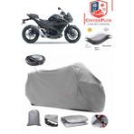 Kawasaki Z7 Hybrıd Branda Gri Arka Çanta Uyumlu(Topcase) Motosiket Brandası Motor Örtüsü Çadır Su Geçirmez Motosiklet Kılıfı Motor Brandası,lastikli,taşıma Torbalı