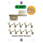 Kawin 10 Adet 12cm Metal Çelik Kapı Menteşe Yönsüz 2mm Dayanıklı Panel Cerman Nikel Krom Gümüş