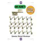 Kawin 20 Adet 12cm Metal Çelik Kapı Menteşe Yönsüz 2mm Dayanıklı Panel Cerman Nikel Krom Gümüş