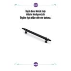 Kawin Siyah Boru Kulp 128mm Metal Vidalı - Dolap, Şifonyer, Ünite,komodin, Mutfak , Vestiyer Kulbu 13 Cm