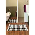 KAYABEY HOME B3-750K1-10P2 Kaymaz Taban Djt 2 Li Banyo Paspas Takımı Trend Saçaklı Modern 750 Siyah