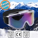 Kayak Gözlüğü Ventilli Güneş Kar Gözlük Gökkuşağı Snowboard Glasses Ekonomik Gözlük - Standart - Çok Renkli