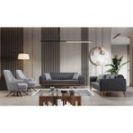 Kayalar Sofa Odessa Koltuk Takımı 3+3+1+1 - Gri - Antrasit