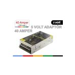 Kayan Yazı Tabela Adaptörü Kalın Tip Smps Trafo Tırafo Adaptör Metal 5V 40A 200W - 5 Volt 40 Amper