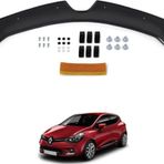 Kayaotoaks Renault Clio 4 Ön Kaput Koruma Rüzgarlığı 3Mm Akrilik (Abs) Parlak Siyah Deflektör 2012-2020