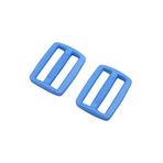 Kayar Tokalı Kayış Kemer Ayarlayıcı, 10 adet Çok Boyutlu Plastik Kaydırıcı Ayarlanabilir Toka Açık Hava Sırt Çantası Dokuma Parça Aksesuarları(Blue,32mm)