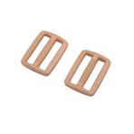 Kayar Tokalı Kayış Kemer Ayarlayıcı, 10 adet Çok Boyutlu Plastik Kaydırıcı Ayarlanabilir Toka Açık Hava Sırt Çantası Dokuma Parça Aksesuarları(Brown,32mm)