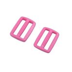 Kayar Tokalı Kayış Kemer Ayarlayıcı, 10 adet Çok Boyutlu Plastik Kaydırıcı Ayarlanabilir Toka Açık Hava Sırt Çantası Dokuma Parça Aksesuarları(Pink,18mm)