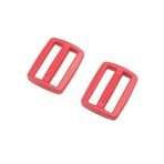 Kayar Tokalı Kayış Kemer Ayarlayıcı, 10 adet Çok Boyutlu Plastik Kaydırıcı Ayarlanabilir Toka Açık Hava Sırt Çantası Dokuma Parça Aksesuarları(Red,14mm)