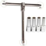 Kayasan 3 Fonksiyonlu Mafsallı Lokma Cırcır Kolu 1/4-3/8-1/2 +1/4 Lokma 8MM-10MM-11MM12MM 12 Köşe