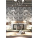 Kayasan Ahşap Kayasan ® Lazer Kesim Sarkıt Paravan, Ahşap Seperatör, Yatak Başı, Oda Ayırıcı 4'lü Panel Levha Seti - 40x40 - Beyaz