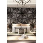 Kayasan Ahşap Kayasan ® Lazer Kesim Sarkıt Paravan, Ahşap Seperatör, Yatak Başı, Oda Ayırıcı 4'lü Panel Levha Seti - 40x40 - Siyah