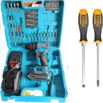 Kayasan Catpower 1050 Şarjlı Darbeli Matkap 10 mm 2 Ah 20 Volt 72 Parça Aksesuarlı 2 Adet Darbeli Tornavida