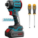 Kayasan Catpower 5152 Kömürsüz Akülü Torklu Vidalama Li-Ion 2 Adet Akü 20V 4.0AH 1ADET Şarj Aleti Düz Yıldız Tornavida