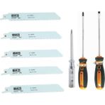 Kayasan Emka Metal Tilki Kuyruğu Testere Bıçağı 150MM 1,4mm 5 Adet Somafix Duz Yıldız Tornavida K Kalemi 8 Parça