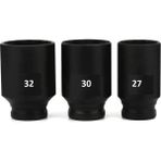 Kayasan Kayasan1/2 6 Köşe Derin Havalı Lokma Darbeli 27-30-32MM