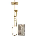Kayatex Online Modern Gold Yağmurlama Duş Takımı - Kararmaya Dayanıklı Şık Banyo Duş Sistemi - Altın