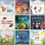 Kaybolan Eldiven - Kar Masalı - Karlı Bir Gün - Bir Yumak Dostluk - Mutluluk - Sevginin Gücü - Yuvada - Uçan Süpürge- Güneşli Bir Gün 9 Kitap Çocuk Öykü Seti