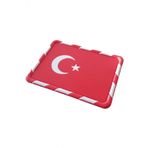 Kaydirmaz Silikonlu Ped Arac Gogus Torpido Ev Ofis Cok Amacli Turk Bayragi Damali Desen 18Cmx13cm