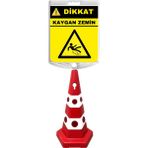 Kaygan Zemin Çift Taraf Baskı Kırmızı Ultra Kedi Gözlü Ağırlıklı Koni Seti Trafik Dubası