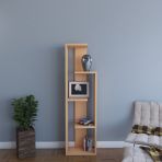 Kayın 4 Raflı Kitaplık, Ceviz 44X157x25 Cm