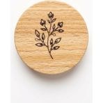 Kayın Ağacı Çiçek Desenli Mobilya Kulbu 63 mm - Vernikli (1 Adet + Vida) - mimoza