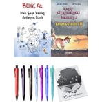 Kayıp Kitaplıktaki Iskelet 2 Yaşayan Ölüler ve Her Şeyi Yanlış Anlayan Kedi 2'li Set - Kalem